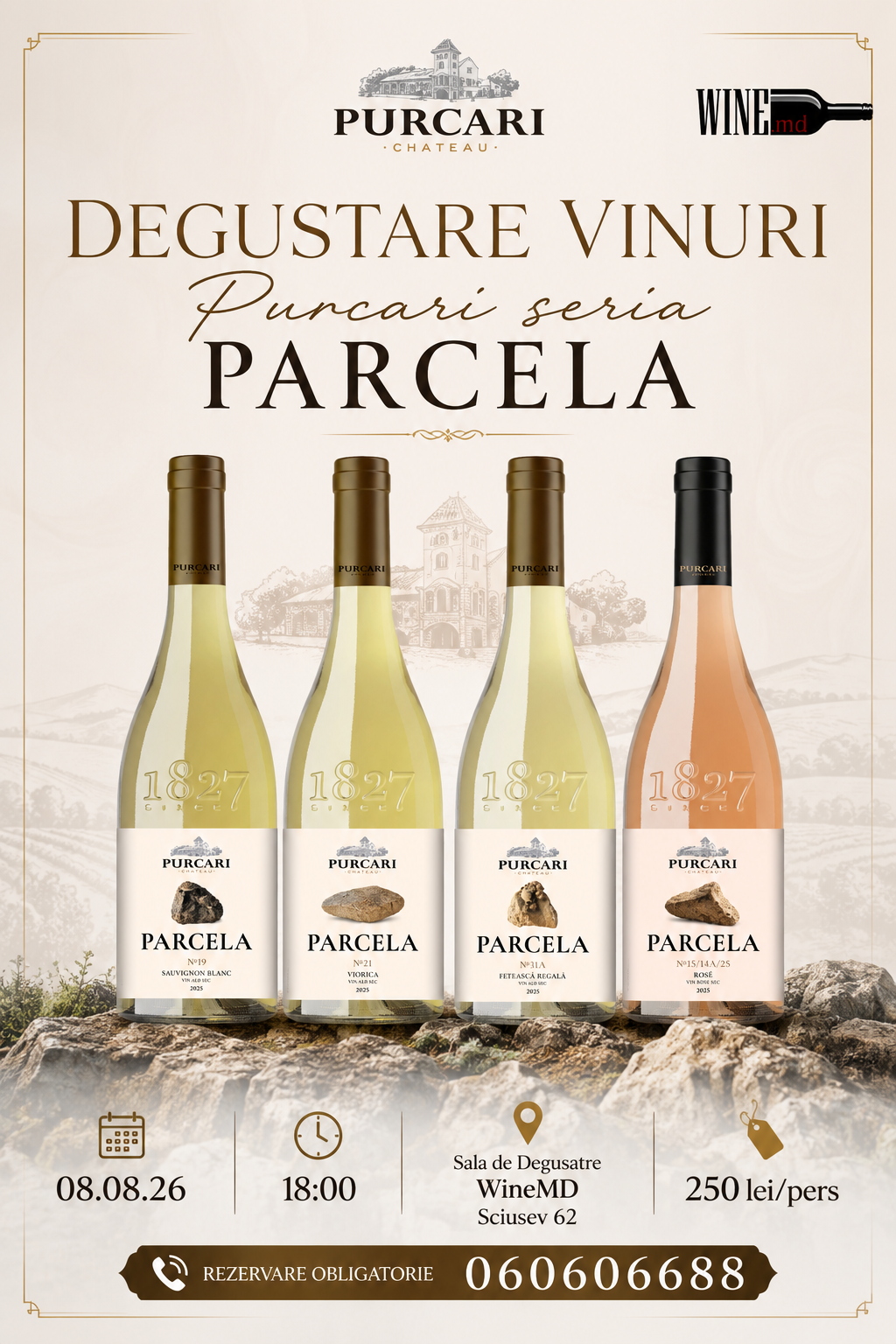 Degustare exclusivă Purcari Parcela